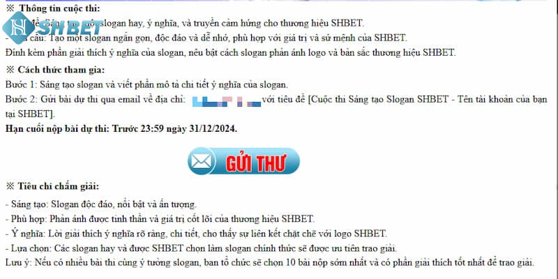 Cách thức tham gia săn thưởng cược thi sáng tạo Slogan SHBET